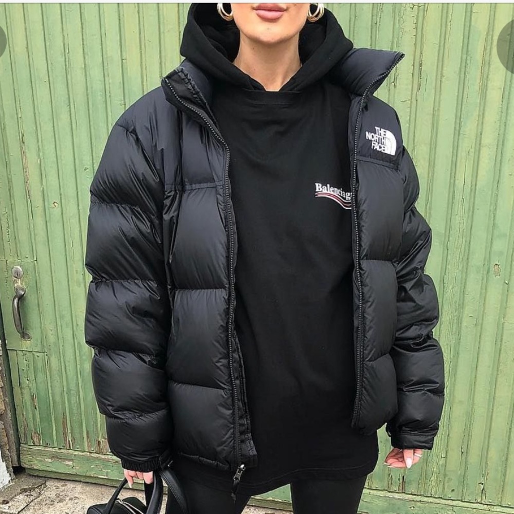 The North Face Nuptse Black Puffer Jacket 700 Y2K